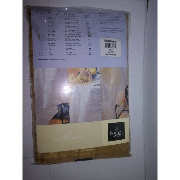 Halo Gold 60 x 104 Oblong Homewear Tablecloth - Picture 2 of 2